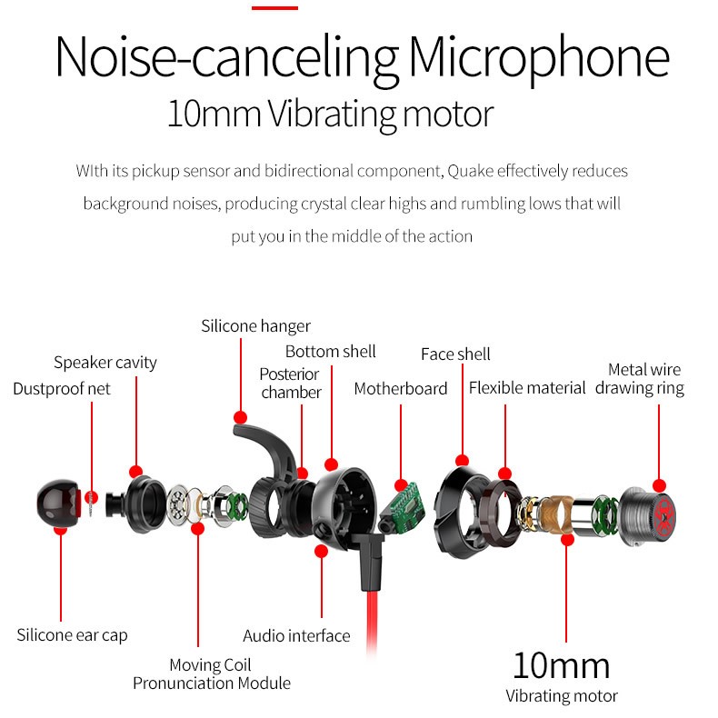 PLEXTONE G50 Vibration Gaming Earphones With Detachable Long Mic - Image 3