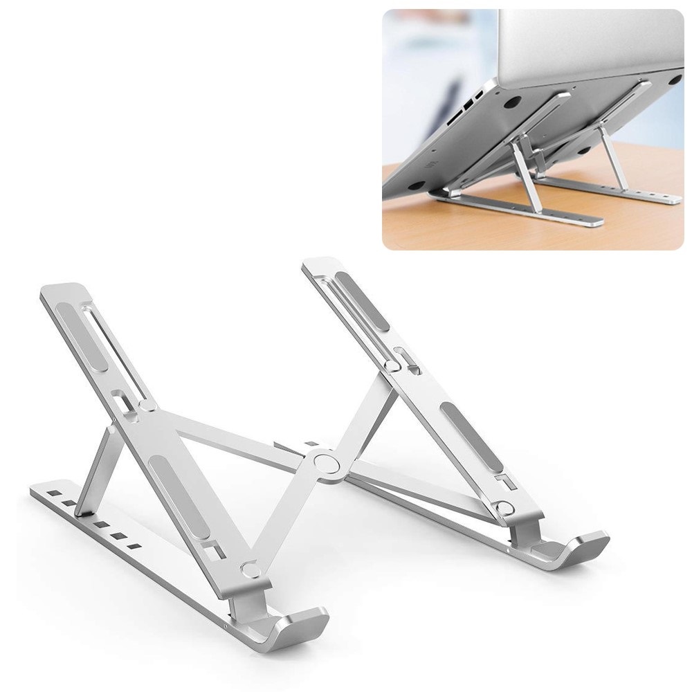 Aluminum Alloy Laptop Stand Folding Storage Bracket Adjustable 10" to 17"