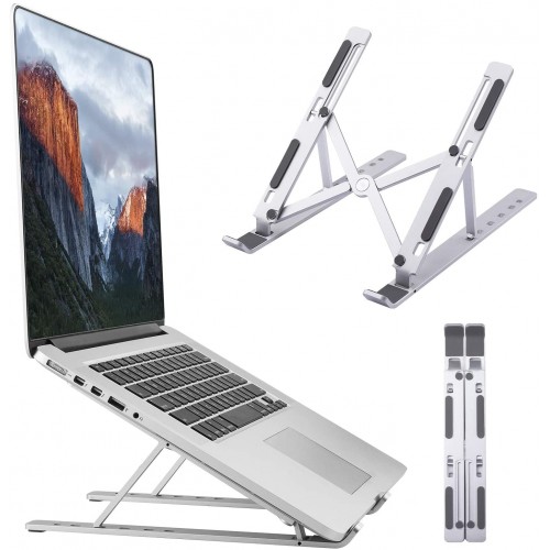 Aluminum Alloy Laptop Stand Folding Storage Bracket Adjustable 10" to 17" - Image 2