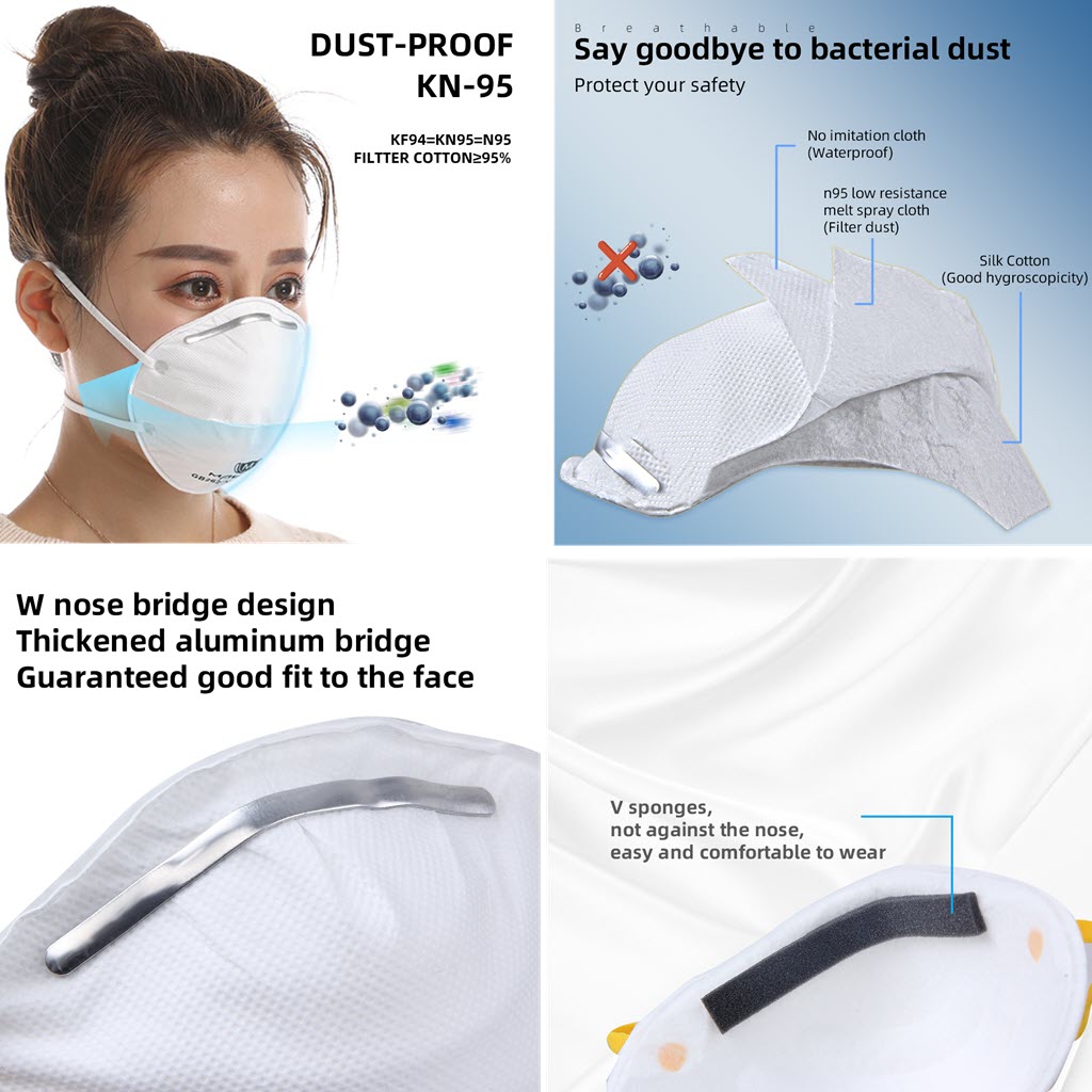 MARCIO KN95 FFP2 Adjustable Cup Mask with Filter - Image 3