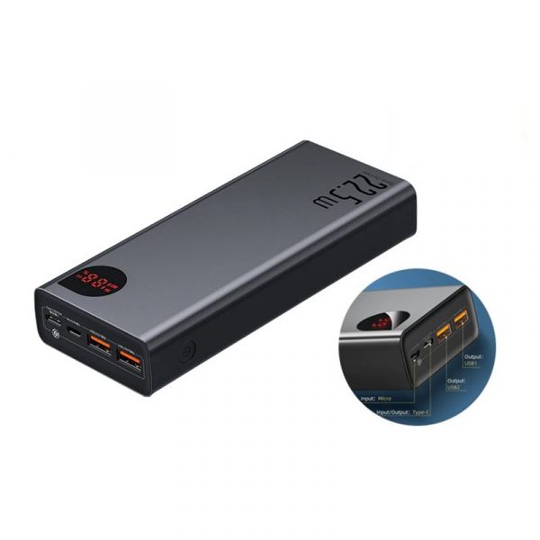 Baseus Adaman Metal Digital Display Quick Charge 22.5W 30000mAh Power Bank