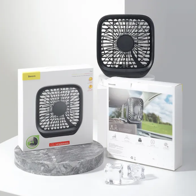 Baseus Foldable Vehicle-mounted Backseat Fan - Image 4