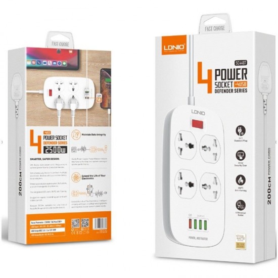 LDNIO SC4407 Power Socket 4 USB QC3.0 - Image 2