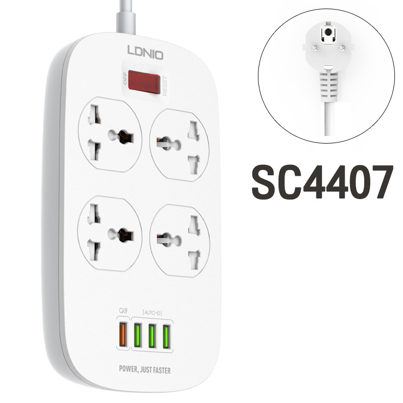 LDNIO SC4407 Power Socket 4 USB QC3.0