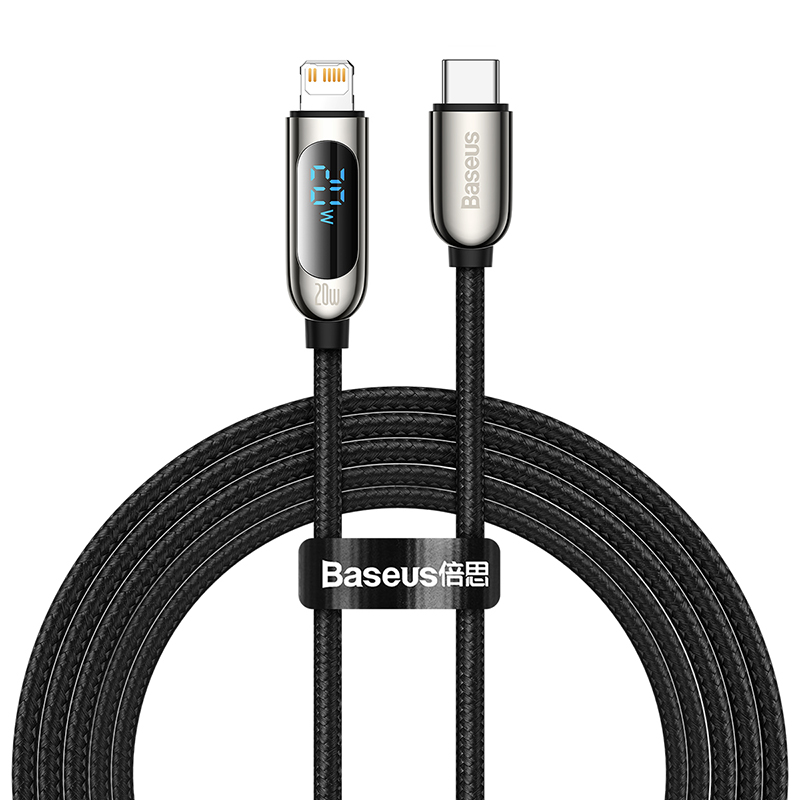 Baseus Display Fast Charging Type C to iP Charging Cable 20W 1M