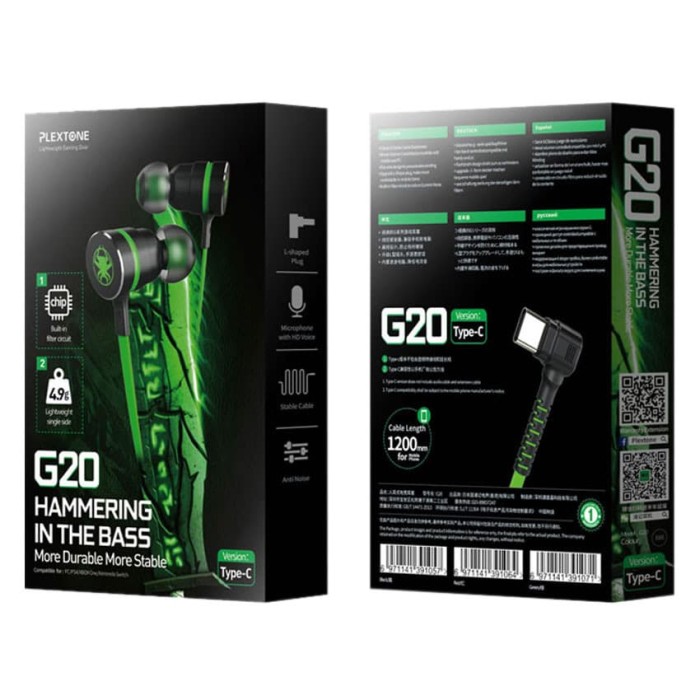 Plextone G20 (Type-c) Gaming Wired Earphone - Image 2