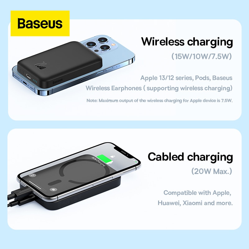 Baseus 20W Magnetic Magsafe Wireless Charging 6000mAh Power Bank - Image 2