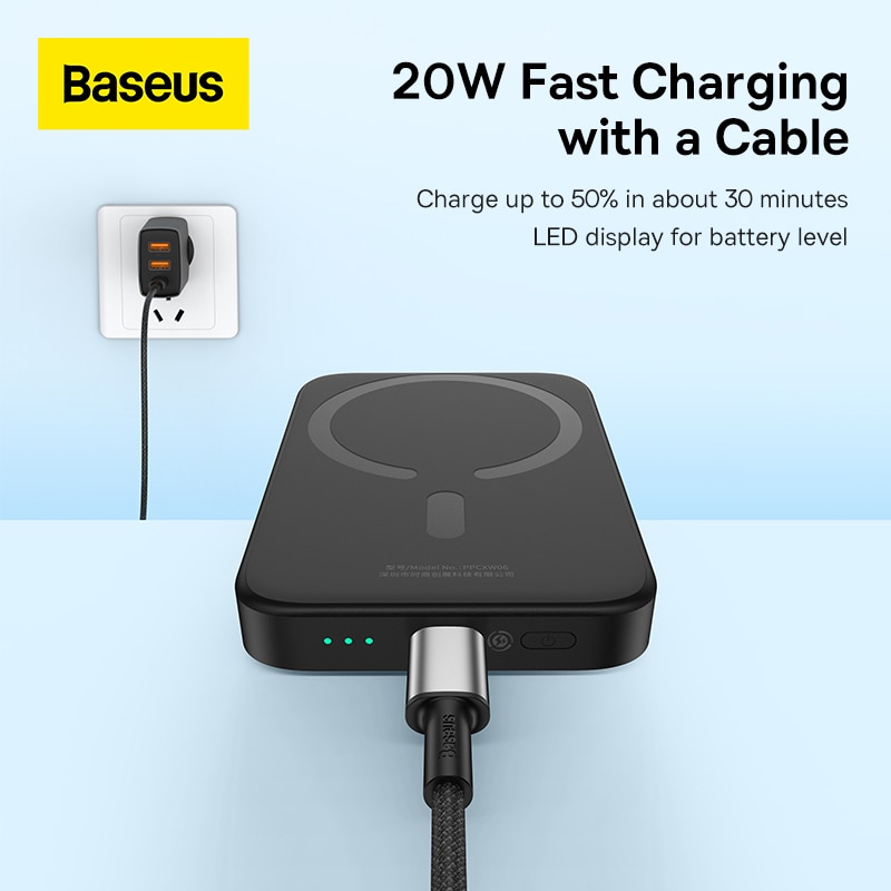 Baseus 20W Magnetic Magsafe Wireless Charging 6000mAh Power Bank - Image 3