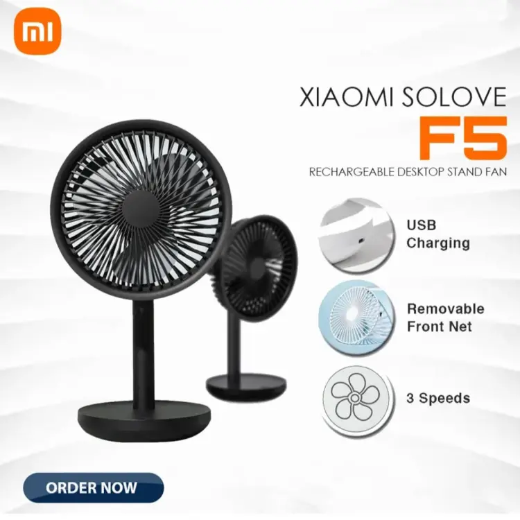 Xiaomi Solove F5 USB Desktop Fan 4000mAh Battery - Image 2